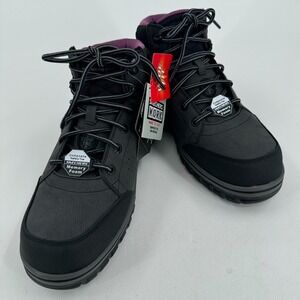 NEW Skechers Work Boots WOMENS Gray Black Leather Lace Up Waterproof Comp Toe 8